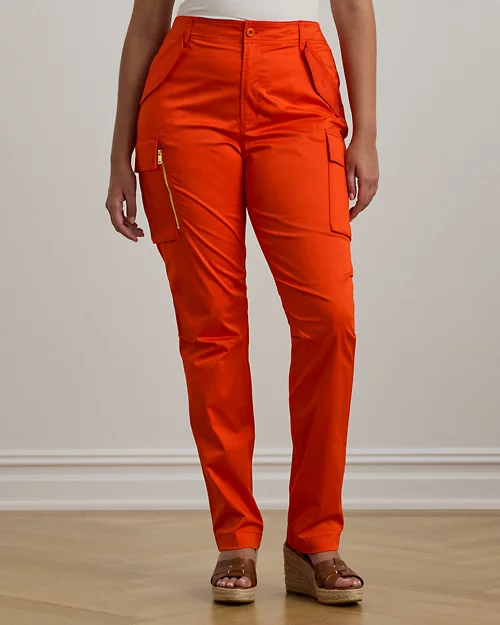 Lauren Ralph Lauren Pantalón Cargo De Satén De Algodón Para Mujer | Ralph Lauren® ES
