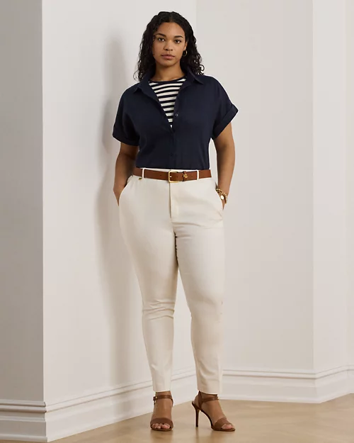 lauren ralph lauren Pantalón de algodón de doble cara para mujer | Ralph Lauren® ES