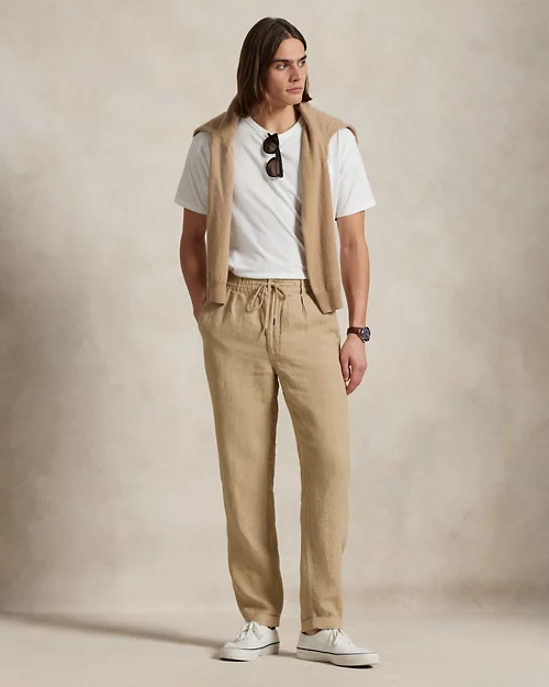 lauren ralph lauren Pantalón de lino Slim Tapered Fit para hombre | Ralph Lauren® ES