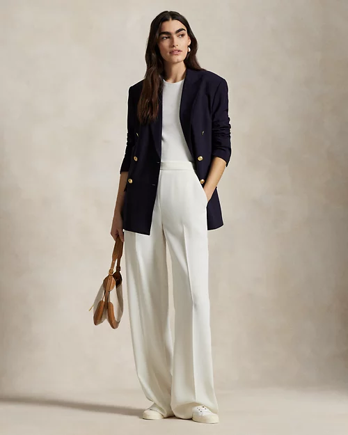 lauren ralph lauren Pantalón de raso con pernera ancha para mujer | Ralph Lauren® ES