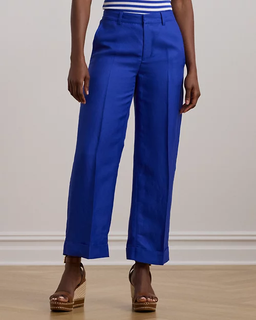 Lauren Ralph Lauren Pantalón Recortado De Sarga Y Lino Para Mujer | Ralph Lauren® ES