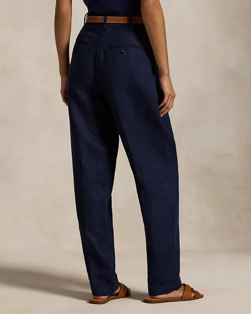 Lauren Ralph Lauren Pantalón Tapered Fit De Lino En Espiga Para Mujer | Ralph Lauren® ES