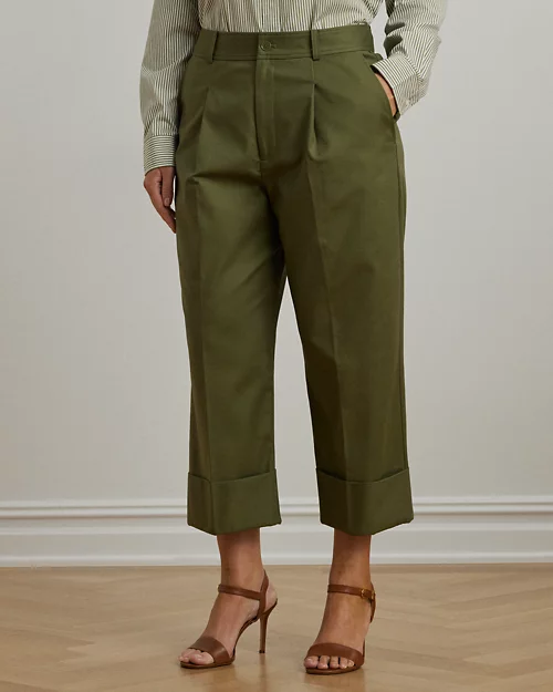 Lauren Ralph Lauren Pantalón Tobillero De Algodón Elástico Para Mujer | Ralph Lauren® ES