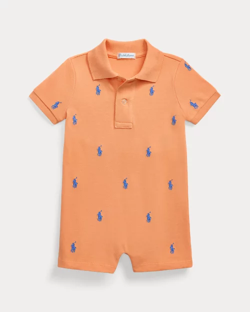 lauren ralph lauren Pelele corto de piqué con caballo Polo para bebé niño | Ralph Lauren® ES