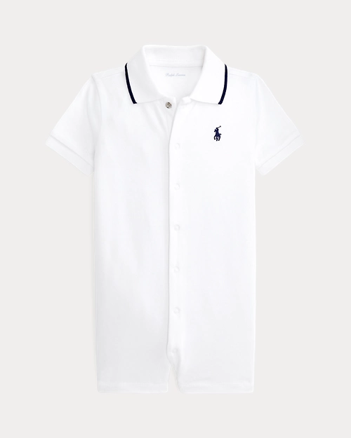 lauren ralph lauren Pelele corto tipo polo de algodón suave para bebé niño | Ralph Lauren® ES