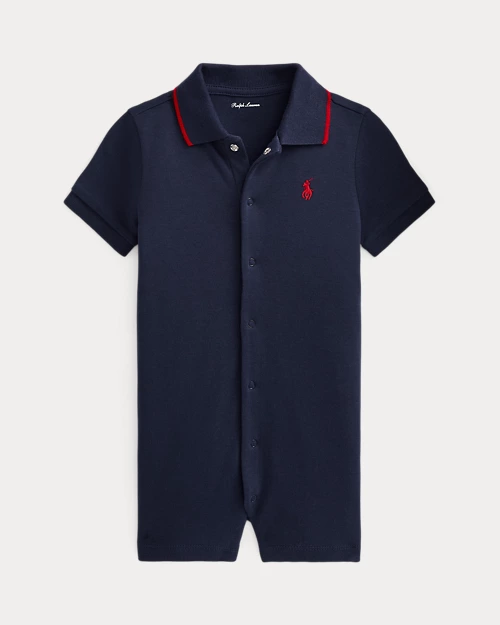 lauren ralph lauren Pelele corto tipo polo de algodón suave para bebé niño | Ralph Lauren® ES