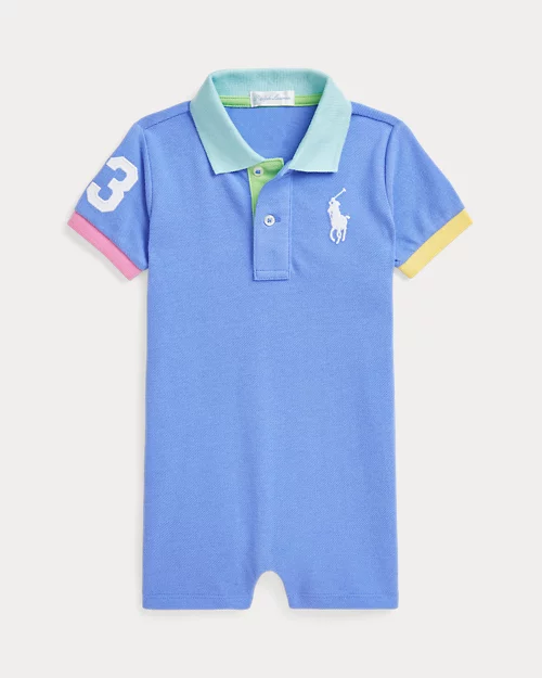 lauren ralph lauren Peto corto polo de piqué con Big Pony para bebé niño | Ralph Lauren® ES