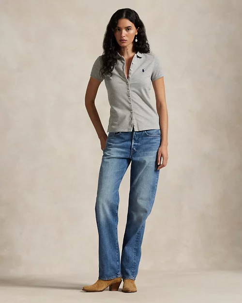 Lauren Ralph Lauren Polo Con Tapeta Abotonada Para Mujer | Ralph Lauren® ES