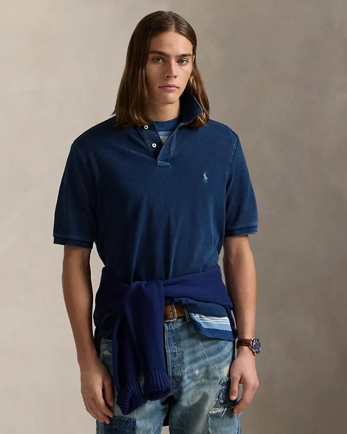 lauren ralph lauren Polo de piqué Classic Fit índigo para hombre | Ralph Lauren® ES