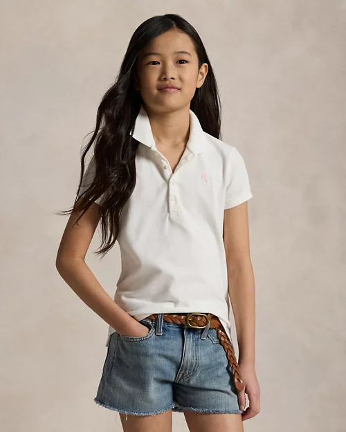 lauren ralph lauren Polo de piqué de algodón elástico para niña | Ralph Lauren® ES