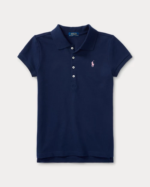 lauren ralph lauren Polo de piqué de algodón elástico para niña | Ralph Lauren® ES