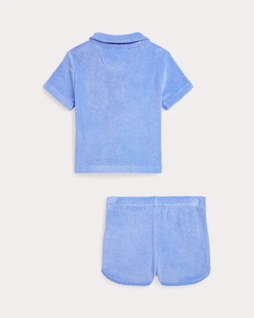 Lauren Ralph Lauren Polo Y Pantalón Corto De Rizo Para Bebé Niño | Ralph Lauren® ES