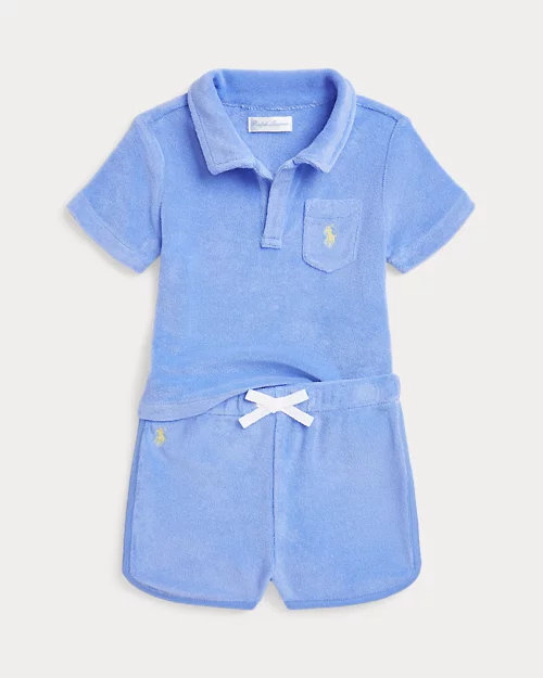 lauren ralph lauren Polo y pantalón corto de rizo para bebé niño | Ralph Lauren® ES