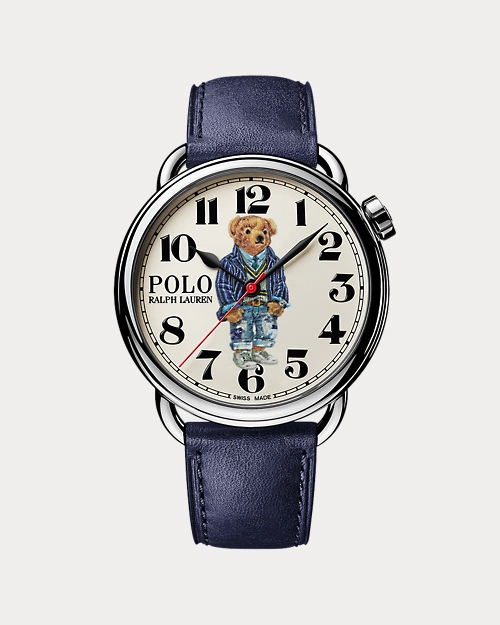 lauren ralph lauren Reloj de acero de 42 mm con Polo Bear para hombre | Ralph Lauren® ES