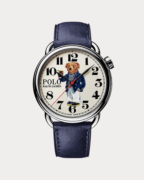 lauren ralph lauren Reloj de acero de 42 mm con Polo Bear para hombre | Ralph Lauren® ES