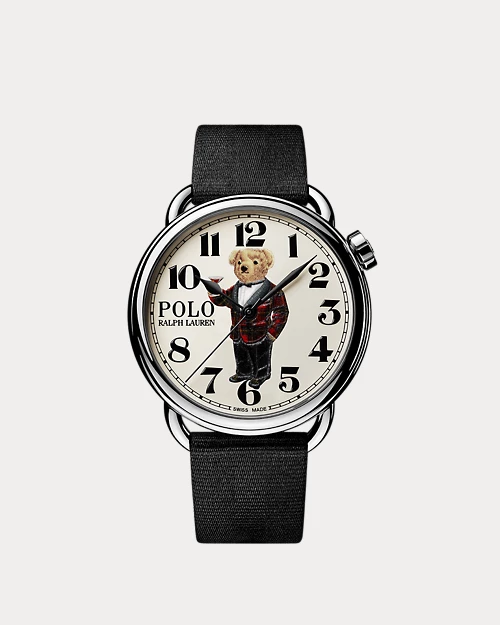 lauren ralph lauren Reloj de acero de 42 mm con Polo Bear para hombre | Ralph Lauren® ES