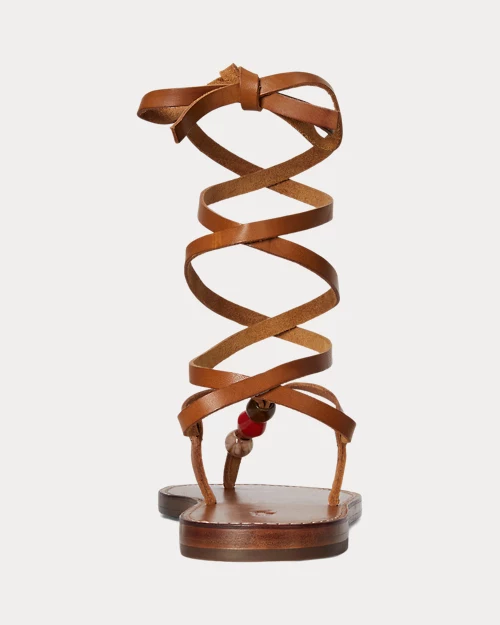 Lauren Ralph Lauren Sandalia De Piel Con Abalorios Y Tira Para Mujer | Ralph Lauren® ES