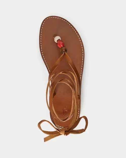 Lauren Ralph Lauren Sandalia De Piel Con Abalorios Y Tira Para Mujer | Ralph Lauren® ES