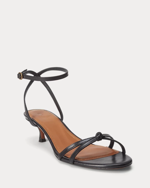 Lauren Ralph Lauren Sandalia De Piel Con Tacón Kitten Para Mujer | Ralph Lauren® ES