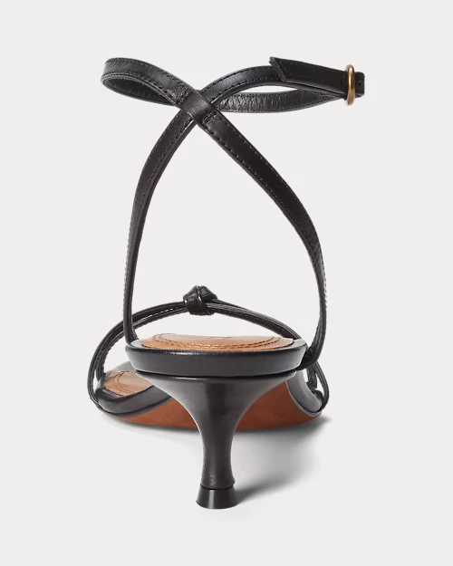 Lauren Ralph Lauren Sandalia De Piel Con Tacón Kitten Para Mujer | Ralph Lauren® ES