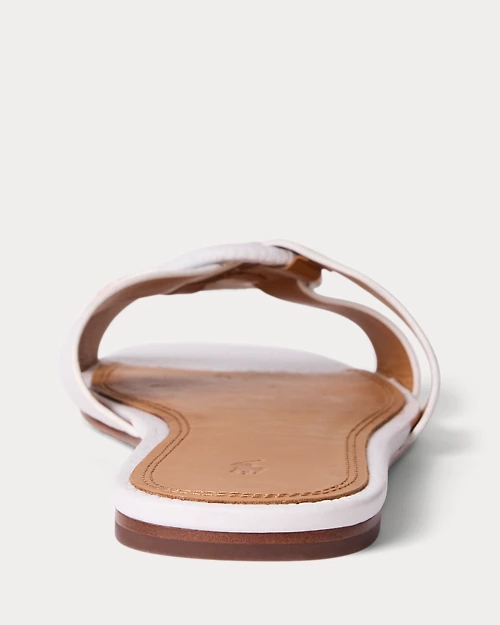 Lauren Ralph Lauren Sandalia De Piel Granulada Con Anilla Para Mujer | Ralph Lauren® ES