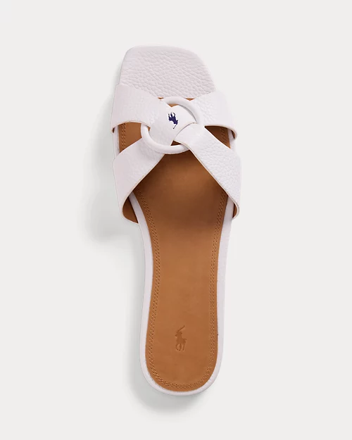 Lauren Ralph Lauren Sandalia De Piel Granulada Con Anilla Para Mujer | Ralph Lauren® ES