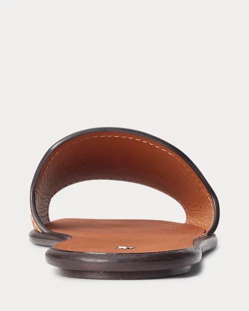 Lauren Ralph Lauren Sandalia Tipo Chancla De Piel Vachetta Para Mujer | Ralph Lauren® ES