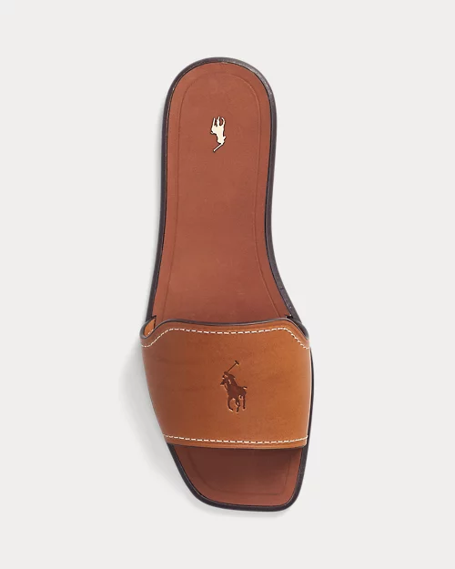 Lauren Ralph Lauren Sandalia Tipo Chancla De Piel Vachetta Para Mujer | Ralph Lauren® ES