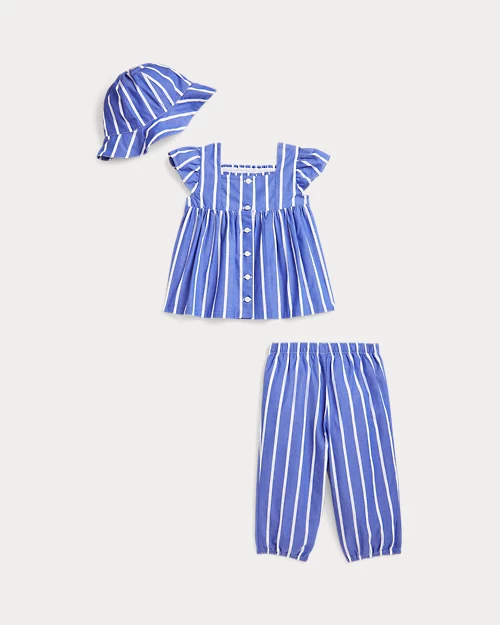 Lauren Ralph Lauren Set De 3 Piezas De Popelina De Algodón Para Bebé Niña | Ralph Lauren® ES