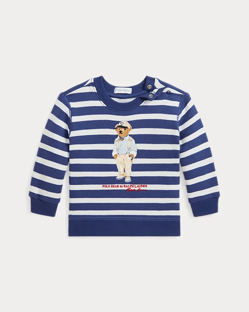 lauren ralph lauren Sudadera de felpa con rayas y Polo Bear para bebé niño | Ralph Lauren® ES