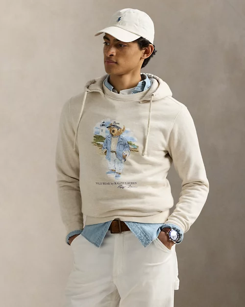 lauren ralph lauren Sudadera de felpa flameada con Polo Bear para hombre | Ralph Lauren® ES