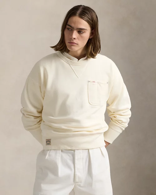 lauren ralph lauren Sudadera de felpa vintage con bolsillo para hombre | Ralph Lauren® ES