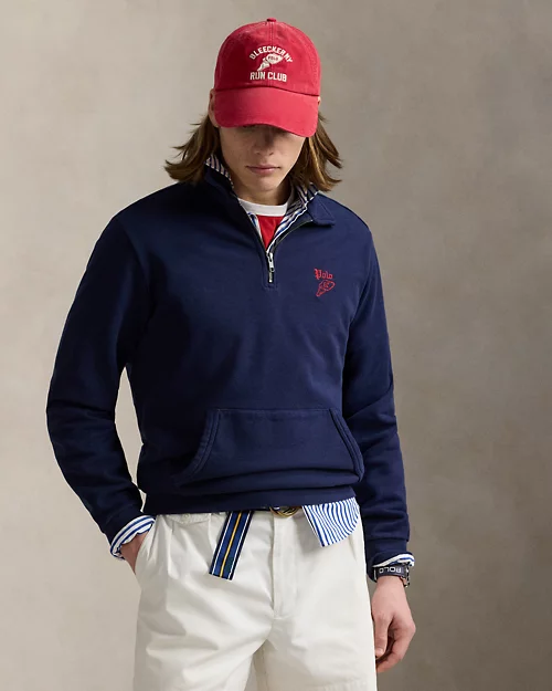 lauren ralph lauren Sudadera de rizo con cremallera corta para hombre | Ralph Lauren® ES