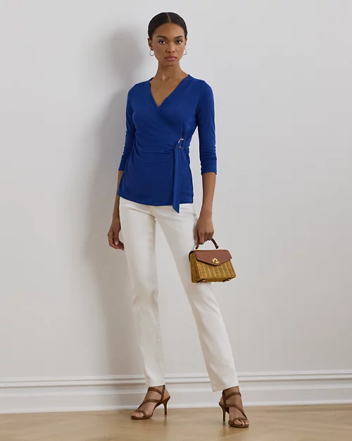 Lauren Ralph Lauren Top De Punto Elástico Para Mujer | Ralph Lauren® ES