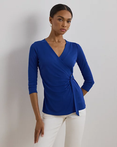 lauren ralph lauren Top de punto elástico para mujer | Ralph Lauren® ES