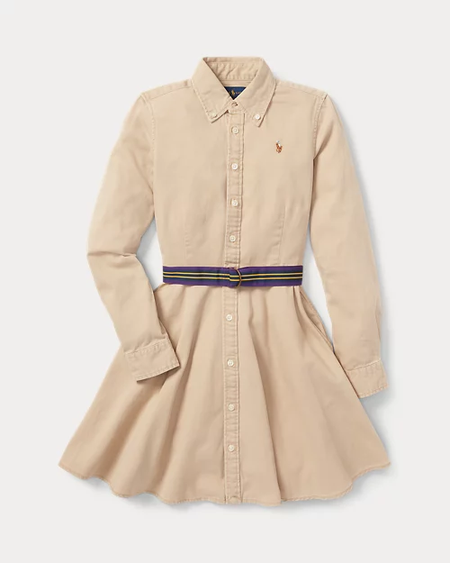 Lauren Ralph Lauren Vestido Camisero Chino De Algodón Con Cinturón Para Niña | Ralph Lauren® ES