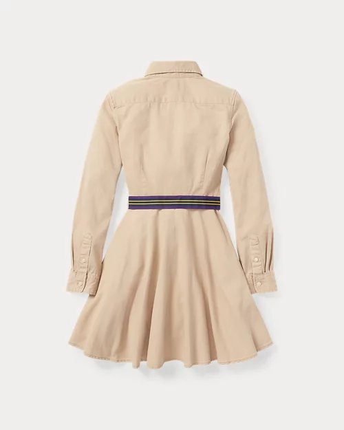 Lauren Ralph Lauren Vestido Camisero Chino De Algodón Con Cinturón Para Niña | Ralph Lauren® ES