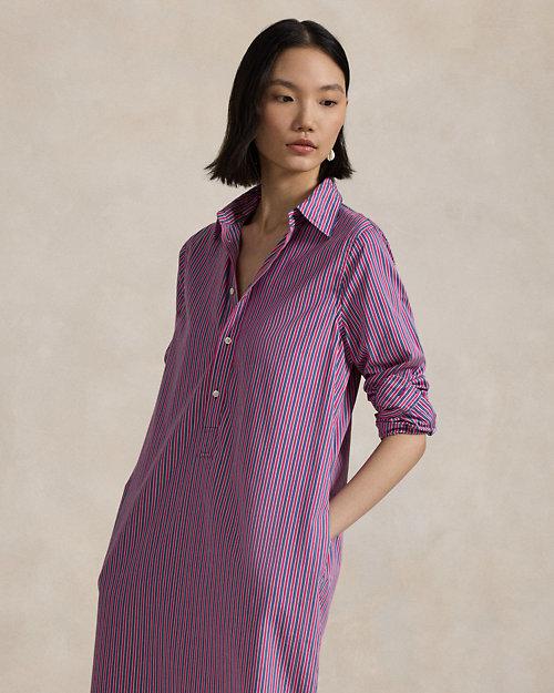 Lauren Ralph Lauren Vestido Camisero De Algodón Con Rayas Para Mujer | Ralph Lauren® ES