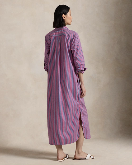 Lauren Ralph Lauren Vestido Camisero De Algodón Con Rayas Para Mujer | Ralph Lauren® ES