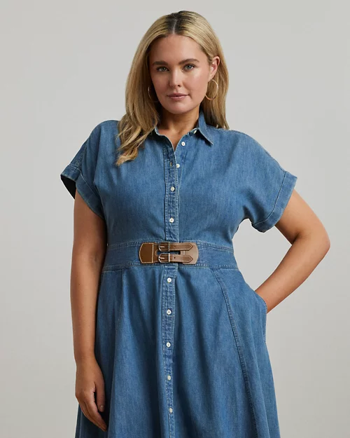 Lauren Ralph Lauren Vestido Camisero De Denim Con Trabillas Para Mujer | Ralph Lauren® ES
