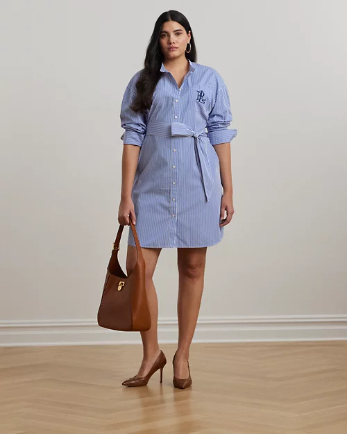lauren ralph lauren Vestido camisero de paño con cinturón para mujer | Ralph Lauren® ES
