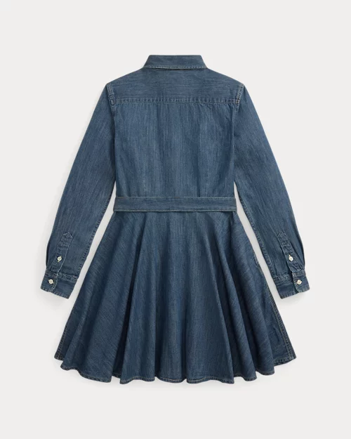 Lauren Ralph Lauren Vestido Camisero Denim De Algodón Con Cinturón Para Niña | Ralph Lauren® ES