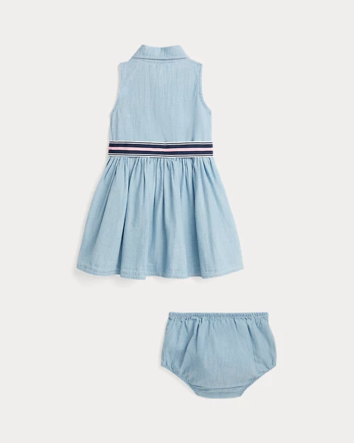 Lauren Ralph Lauren Vestido Camisero Y Pololo De Cambray Para Bebé Niña | Ralph Lauren® ES