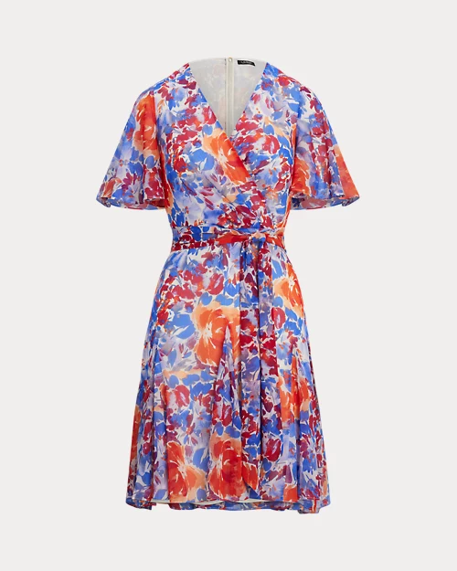 Lauren Ralph Lauren Vestido Cruzado De Georgette Arrugado Para Mujer | Ralph Lauren® ES