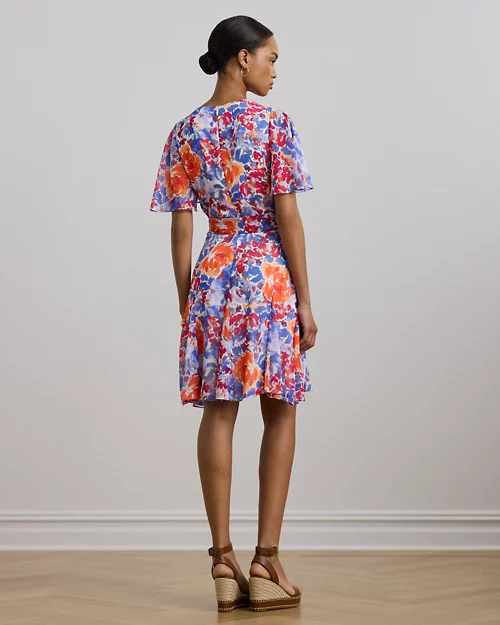 Lauren Ralph Lauren Vestido Cruzado De Georgette Arrugado Para Mujer | Ralph Lauren® ES