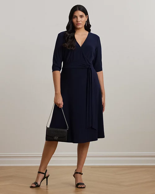 lauren ralph lauren Vestido cruzado de punto jersey para mujer | Ralph Lauren® ES