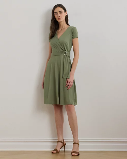 lauren ralph lauren Vestido cruzado de punto jersey para mujer | Ralph Lauren® ES