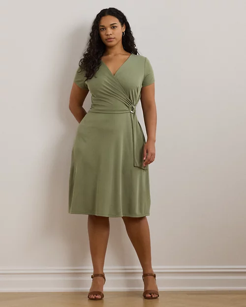 lauren ralph lauren Vestido cruzado de punto jersey para mujer | Ralph Lauren® ES