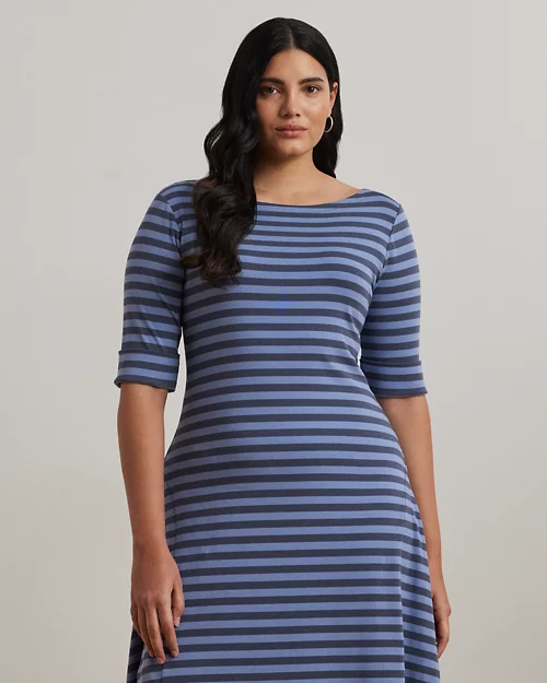Lauren Ralph Lauren Vestido De Algodón Elástico Con Rayas Para Mujer | Ralph Lauren® ES