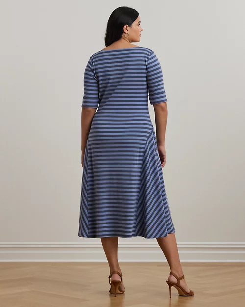 Lauren Ralph Lauren Vestido De Algodón Elástico Con Rayas Para Mujer | Ralph Lauren® ES